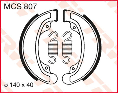 TRW спирачни обувки TRW MCS807 MCS807