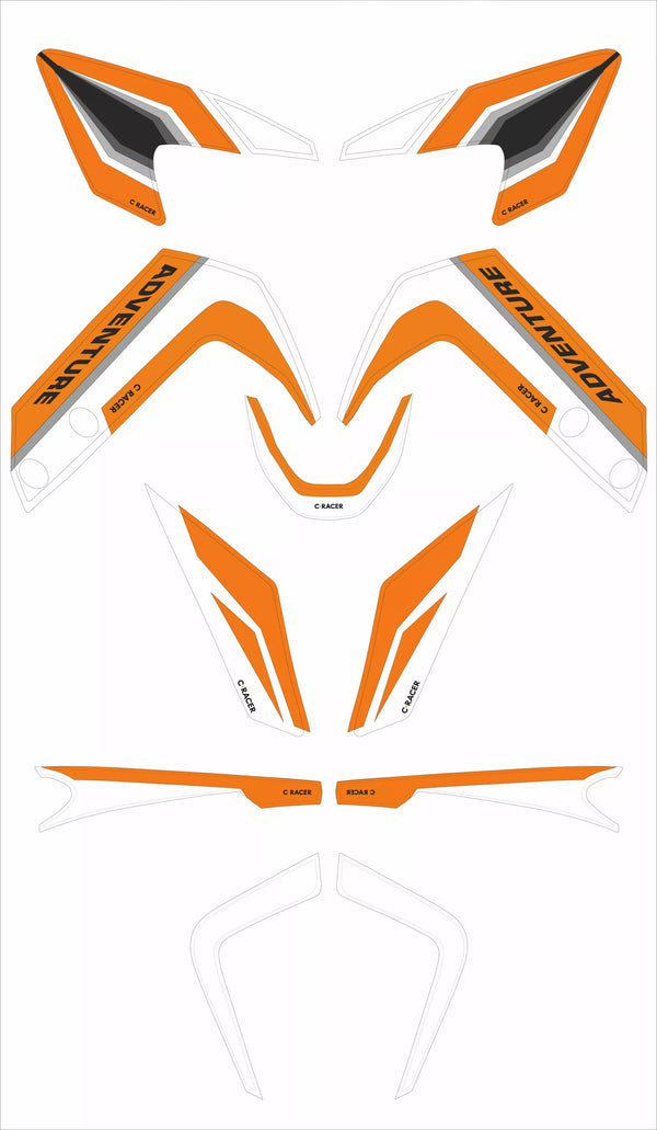 C-Racer Stick Kit KTM390ADV WHT STK-TKTM390ADV-W-W-W