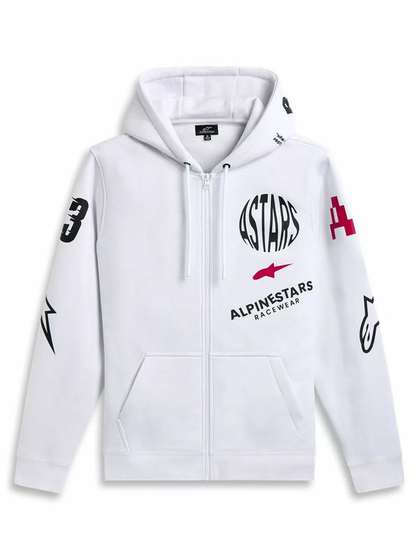 Alpinestars (Casuals) Hoodie Zip Variegate White M 1215-53200-20