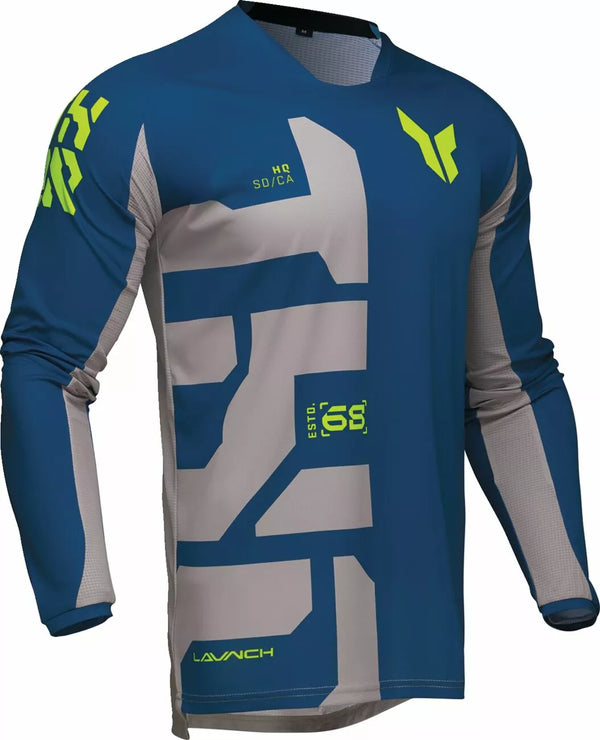 Thor Jersey Launch Forge Blue Lg 2910-8207
