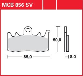 TRW спирачна подложка Sinter Front Street MCB856SV