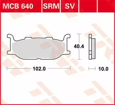TRW спирачна подложка Sinter Scooter 125+ MCB640SRM