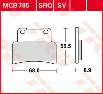 TRW спирачна подложка TRW MCB785SV MCB785SV
