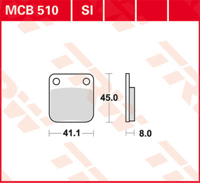 TRW спирачна подложка TRW MCB510 MCB510