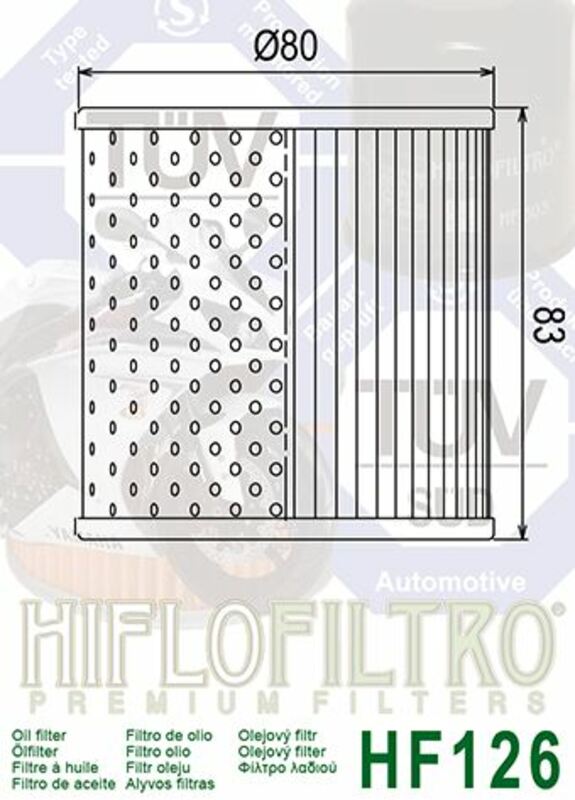 HIFLOFILTRO Oil Filter - HF126 HF126