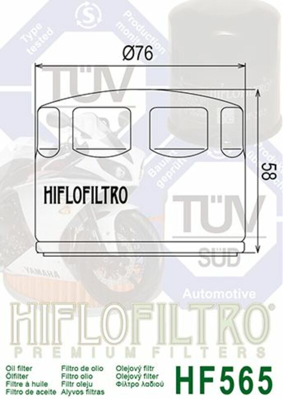 HIFLOFILTRO Oil Filter - HF565 HF565