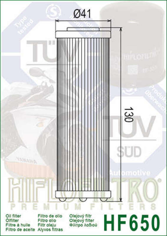 HIFLOFILTRO Oil Filter - HF650 HF650