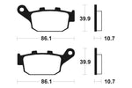 Tecnium Street Organic Brake Pads - MA114 1022336