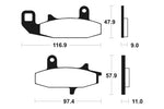 Tecnium Street Organic Brake Pads - MA126 1022347