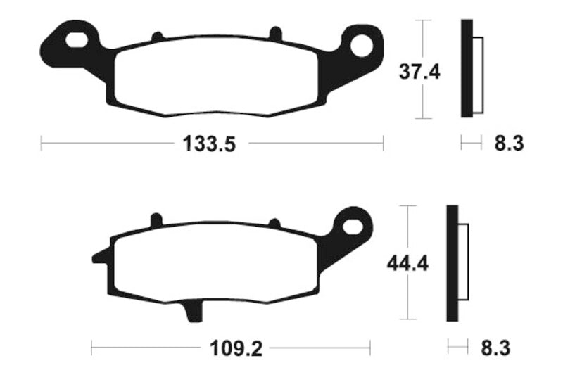 Tecnium Street Organic Brake Pads - MA204 1022419