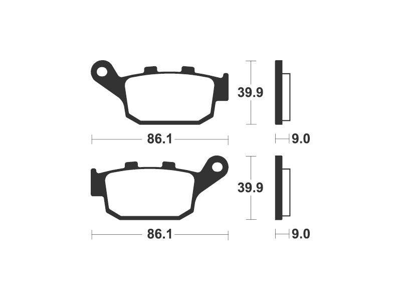 Tecnium Street Organic Brake Pads - MA381 1022500