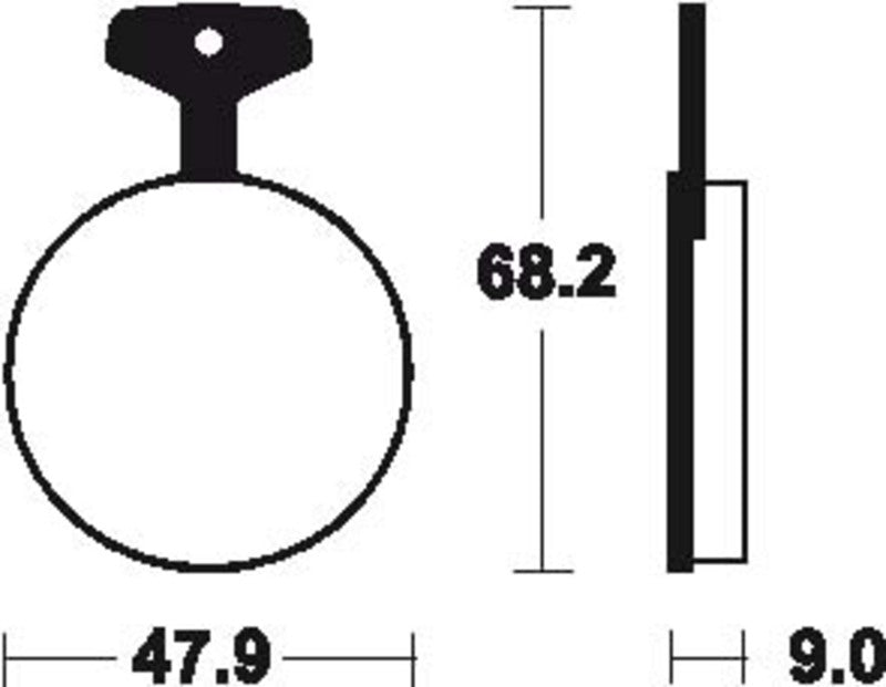 Tecnium Street Organic Brake Pads - MA4 1022505