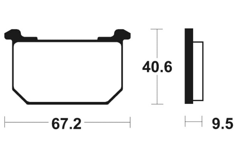 Органични спирачни накладки на Tecnium Street - MA40 1022506