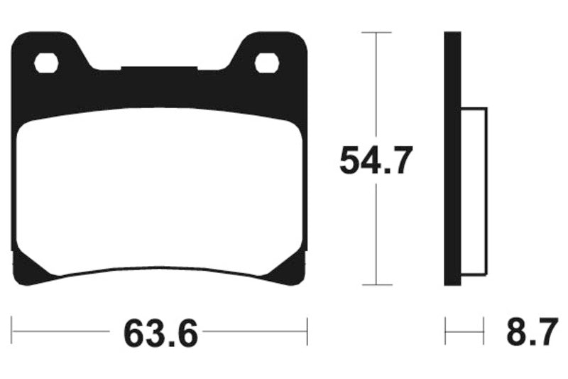 Органични спирачни накладки на Tecnium Street - MA55 1022528