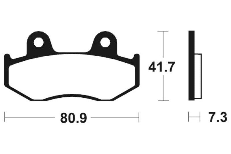 Органични спирачни накладки на Tecnium Street - MA58 1022531