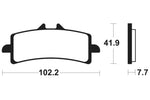 Tecnium Racing Sintered Metal Carbon Brake Pads - MCR341 1022596