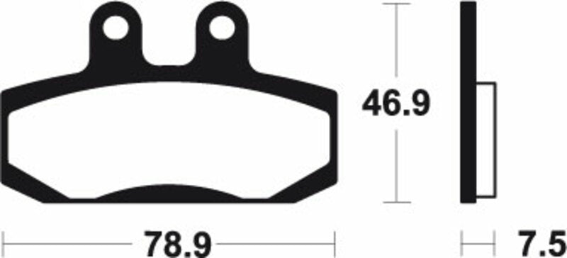 Tecnium scooter organic brake pads - ME196 1022633