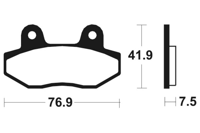 Органични спирачни накладки Tecnium Scooter - ME314 1022674