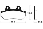 Органични спирачни накладки Tecnium Scooter - ME42 1022701