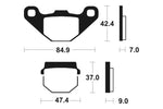 Tecnium scooter organic brake pads - ME44 1022704