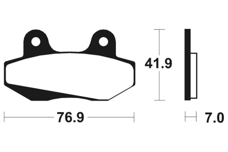 Органични спирачни накладки Tecnium Scooter - ME51 1022708