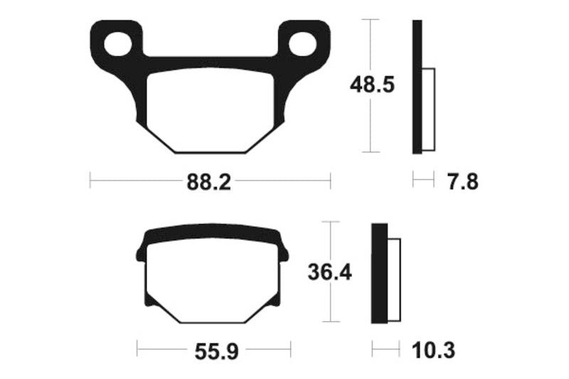 Органични спирачни накладки Tecnium Scooter - ME85 1022712