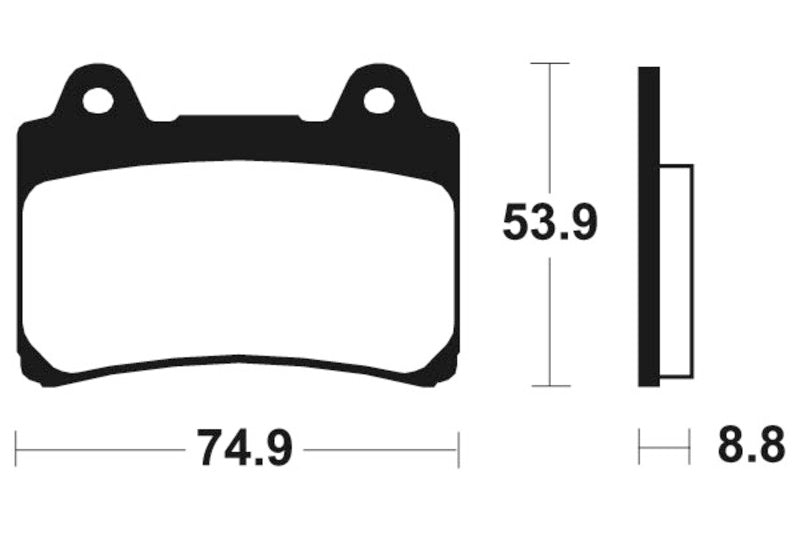 Изпълнение на Tecnium Street Snerited Metal спирачни накладки - MF113 1022717