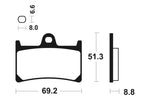 Изпълнение на Tecnium Street Snerited Metal спирачни накладки - MF134 1022726