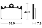 Tecnium Street Performance Sintered Metal Brake Pads - MF166 1022736