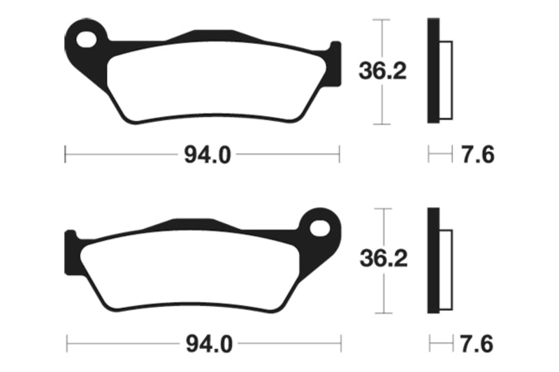 Изпълнение на Tecnium Street Snited Metal Brake накладки - MF171 1022737