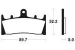 Изпълнение на Tecnium Street Snerited Metal спирачни накладки - MF186 1022743