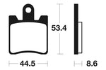 Изпълнение на Tecnium Street Snited Metal Brake накладки - MF240 1022758