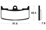 Tecnium Street Performance Sintered Metal Brake Pads - MF295 1022765