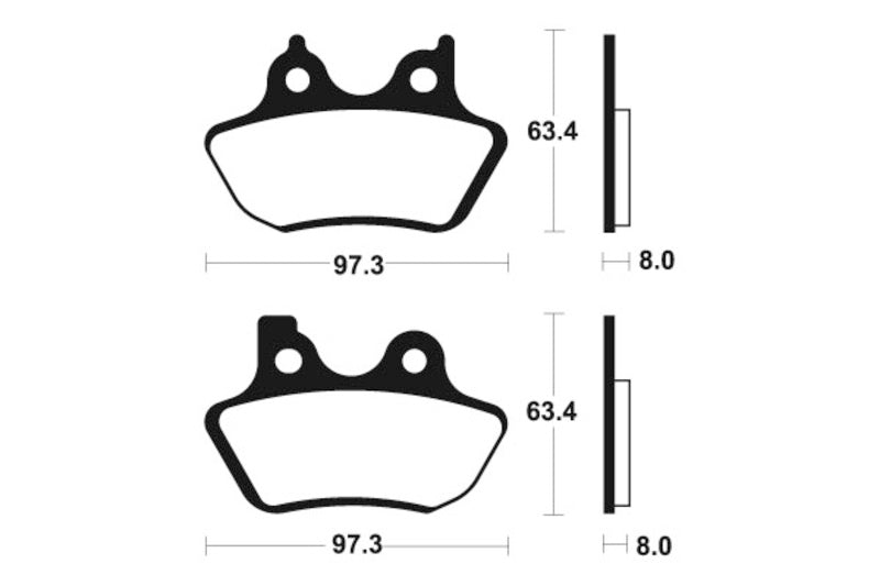 Изпълнение на Tecnium Street Snited Metal Brake накладки - MF326 1022772