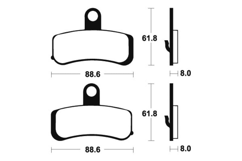 Изпълнение на Tecnium Street Snerited Metal спирачни накладки - MF353 1022781