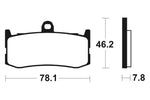 Изпълнение на Tecnium Street Snited Metal Brake накладки - MF364 1022784