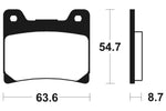 Изпълнение на Tecnium Street Snerited Metal спирачни накладки - MF55 1022799