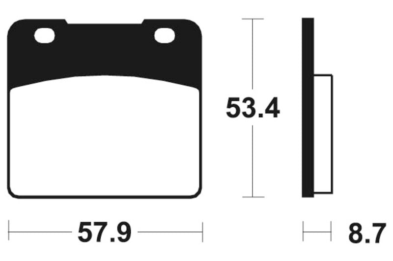 Изпълнение на Tecnium Street Snerited Metal спирачни накладки - MF77 1022805