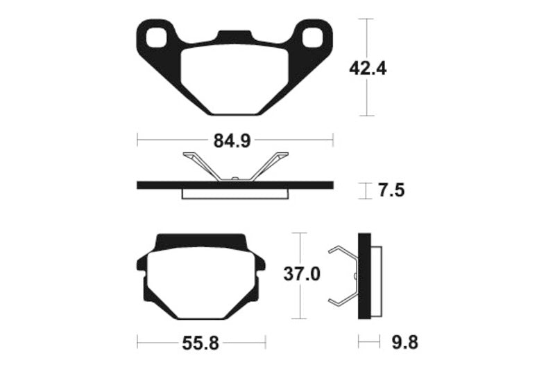 Tecnium MX/ATV Snerited Metal Brake накладки - MO192 1022853