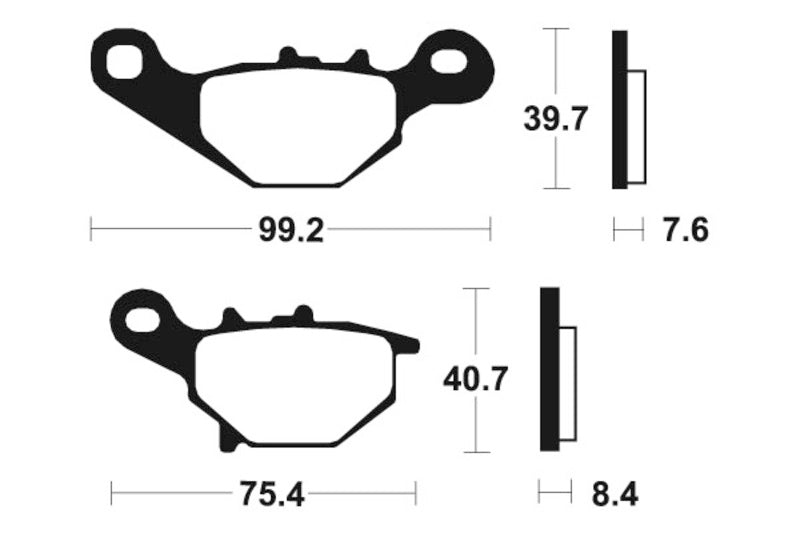 Tecnium MX/ATV Snerited Metal Breaks накладки - MO202 1022855