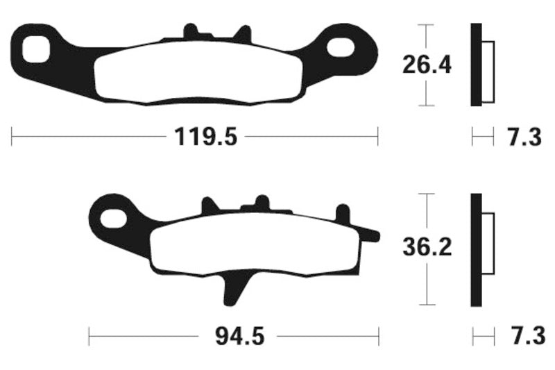 Tecnium MX/ATV Snerited Metal Breaks Pads - MO226 1022860