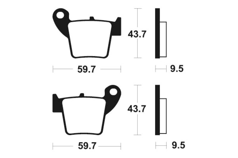 Tecnium MX/ATV Snerited Metal Breaks накладки - MO277 1022870