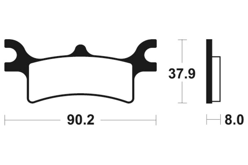 Tecnium MX/ATV Sintered Metal Brake Pads - Mo287 1022872