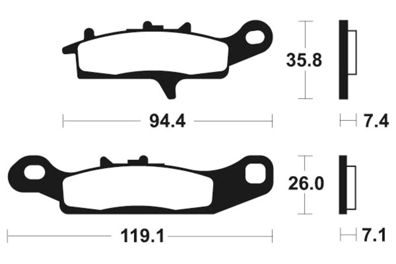 Tecnium MX/ATV Snerited Metal Breaks Pads - MO301 1022879