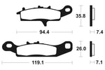 Tecnium MX/ATV Snerited Metal Breaks Pads - MO301 1022879