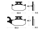 Tecnium MX/ATV Snerited Metal Brake накладки - MO316 1022882