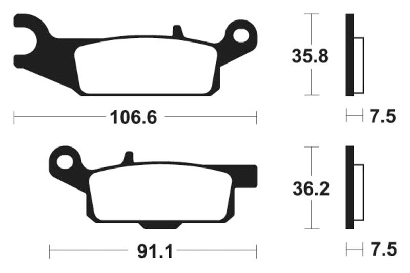 Tecnium MX/ATV Snerited Metal спирачни накладки - MO349 1022890