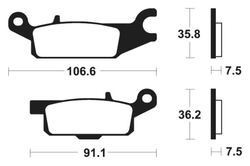 Tecnium MX/ATV Snerited Metal спирачни накладки - MO350 1022891