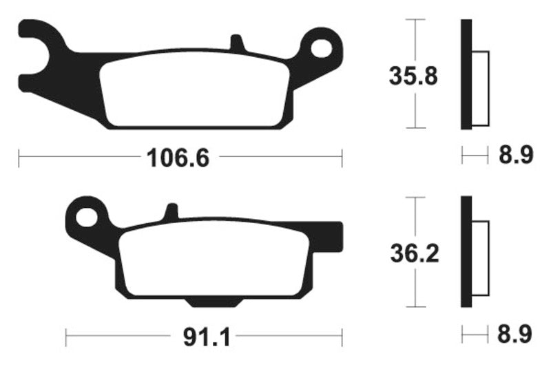 Tecnium MX/ATV Snerited Metal спирачни накладки - MO351 1022892