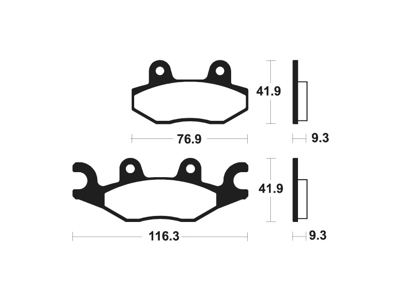 Tecnium MX/ATV Snerited Metal Brake накладки - MO378 1022899